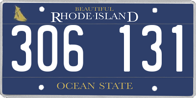 RI license plate 306131