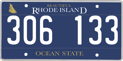 RI license plate 306133