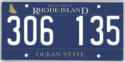 RI license plate 306135