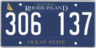 RI license plate 306137