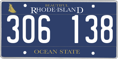 RI license plate 306138