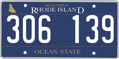 RI license plate 306139