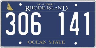 RI license plate 306141
