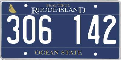 RI license plate 306142