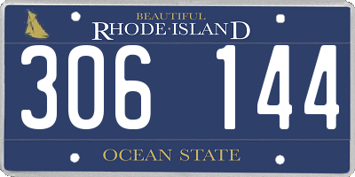 RI license plate 306144