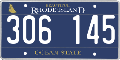 RI license plate 306145