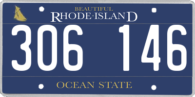 RI license plate 306146