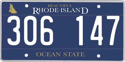RI license plate 306147