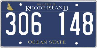 RI license plate 306148