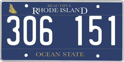 RI license plate 306151