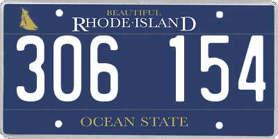 RI license plate 306154