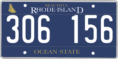 RI license plate 306156