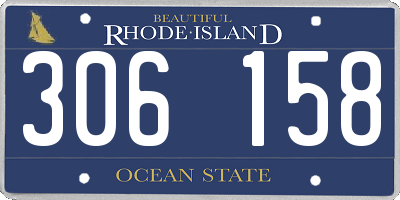RI license plate 306158