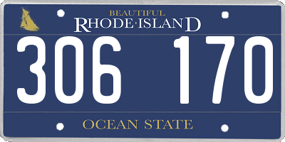 RI license plate 306170