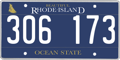 RI license plate 306173
