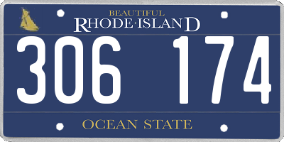 RI license plate 306174