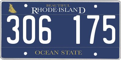 RI license plate 306175