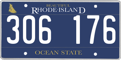 RI license plate 306176