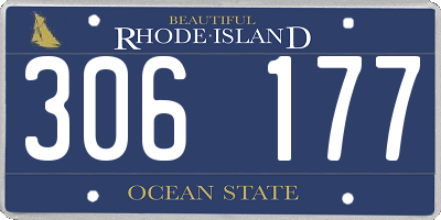 RI license plate 306177