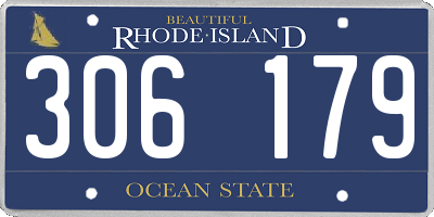 RI license plate 306179