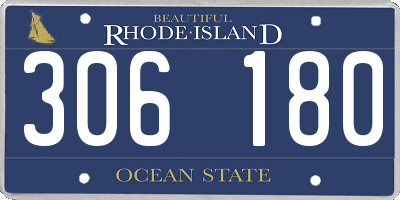 RI license plate 306180