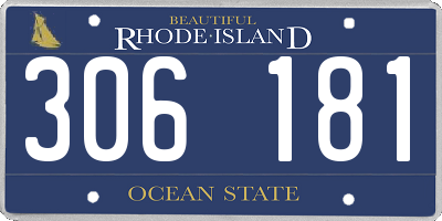 RI license plate 306181