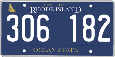 RI license plate 306182