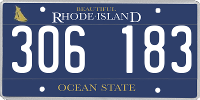 RI license plate 306183