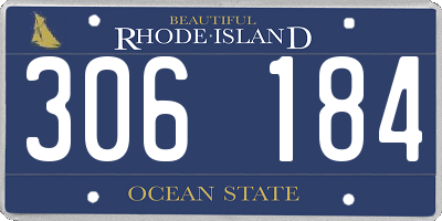 RI license plate 306184