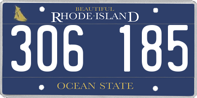 RI license plate 306185