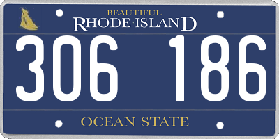 RI license plate 306186