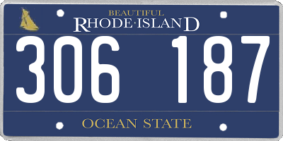 RI license plate 306187