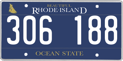 RI license plate 306188