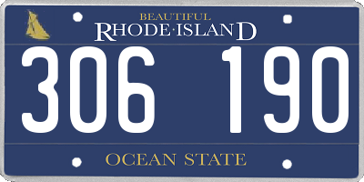 RI license plate 306190
