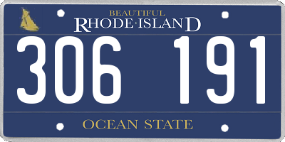 RI license plate 306191