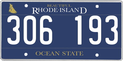 RI license plate 306193