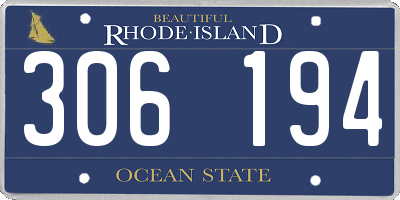 RI license plate 306194