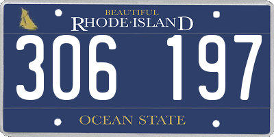 RI license plate 306197