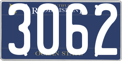 RI license plate 3062