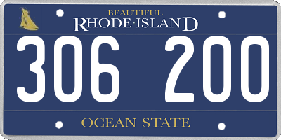 RI license plate 306200