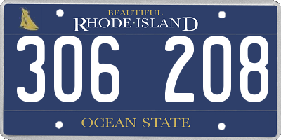RI license plate 306208