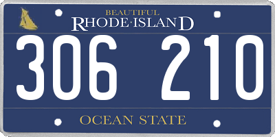 RI license plate 306210