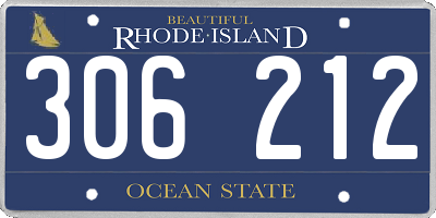 RI license plate 306212