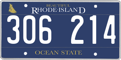 RI license plate 306214