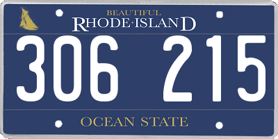 RI license plate 306215