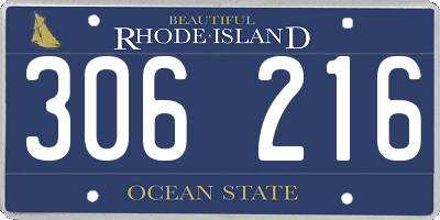 RI license plate 306216