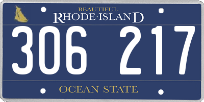 RI license plate 306217