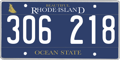 RI license plate 306218