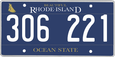 RI license plate 306221