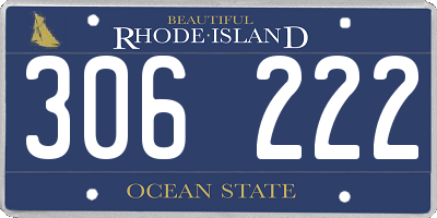RI license plate 306222